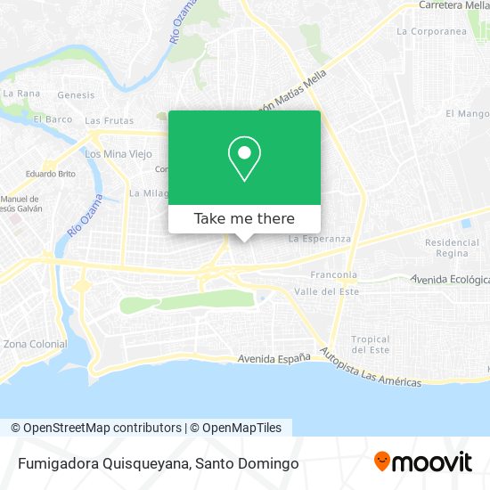 Fumigadora Quisqueyana map