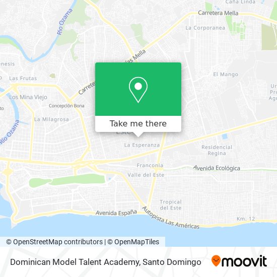 Dominican Model Talent Academy map