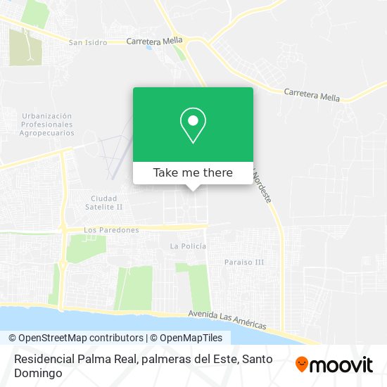 Residencial Palma Real, palmeras del Este map