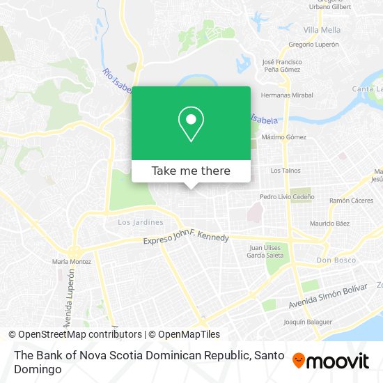The Bank of Nova Scotia Dominican Republic map