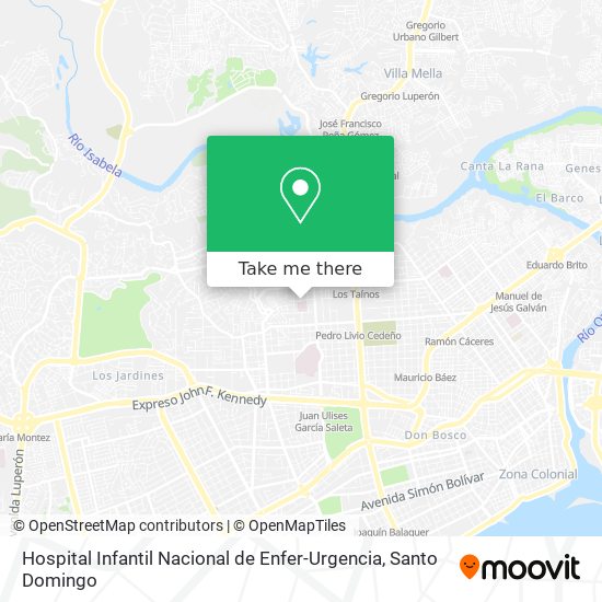 Hospital Infantil Nacional de Enfer-Urgencia map