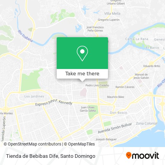 Tienda de Bebibas Dife map