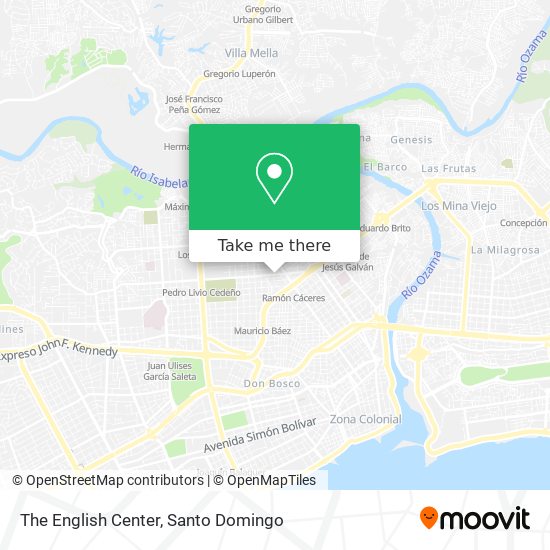 The English Center map