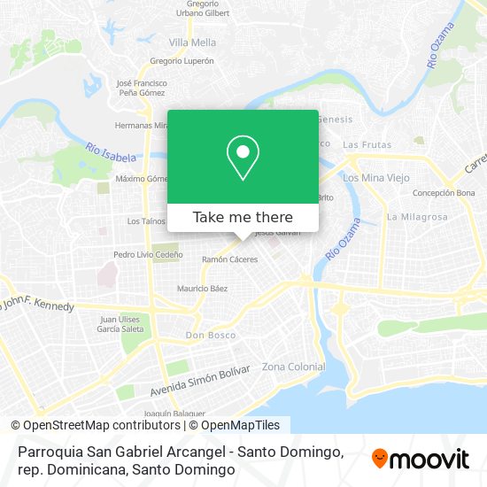 Mapa de Parroquia San Gabriel Arcangel - Santo Domingo, rep. Dominicana