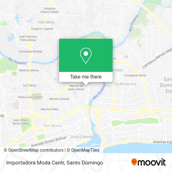 Mapa de Importadora Moda Centr