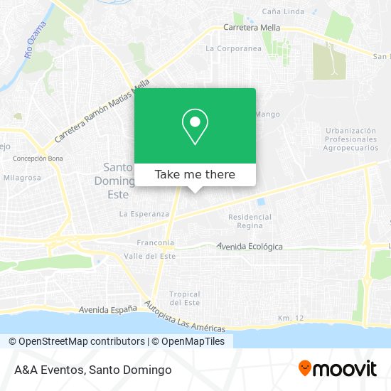 Mapa de A&A Eventos