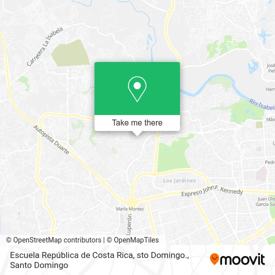 Mapa de Escuela República de Costa Rica, sto Domingo.