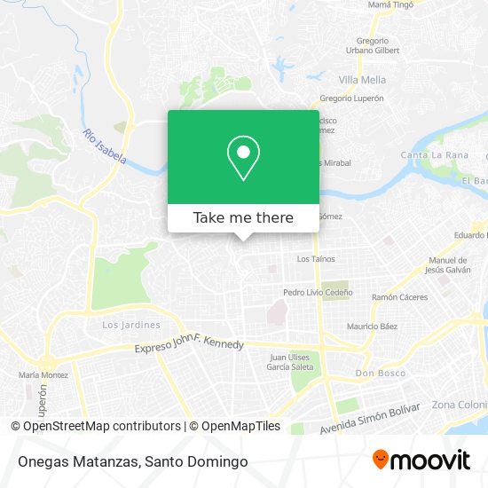 Onegas Matanzas map