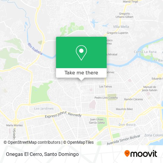 Onegas El Cerro map