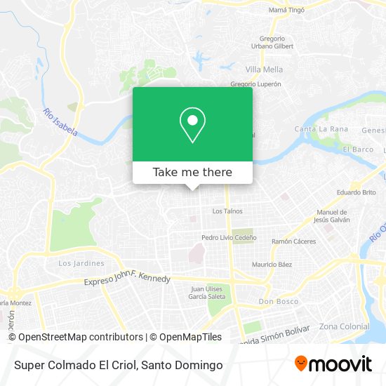 Super Colmado El Criol map