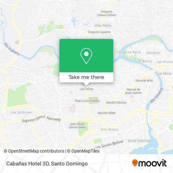 Cabañas Hotel 3D map