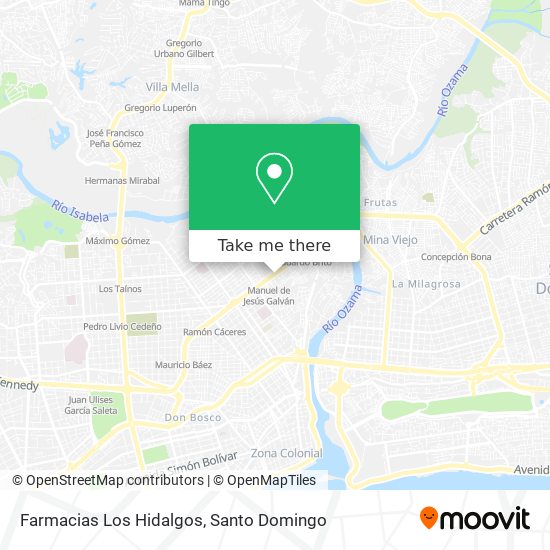 Farmacias Los Hidalgos map