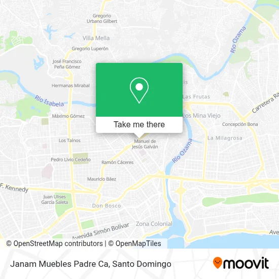 Mapa de Janam Muebles Padre Ca