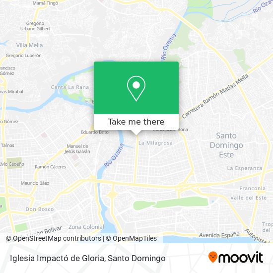 Mapa de Iglesia Impactó de Gloria