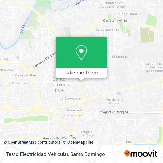 Mapa de Testo Electricidad Vehicular