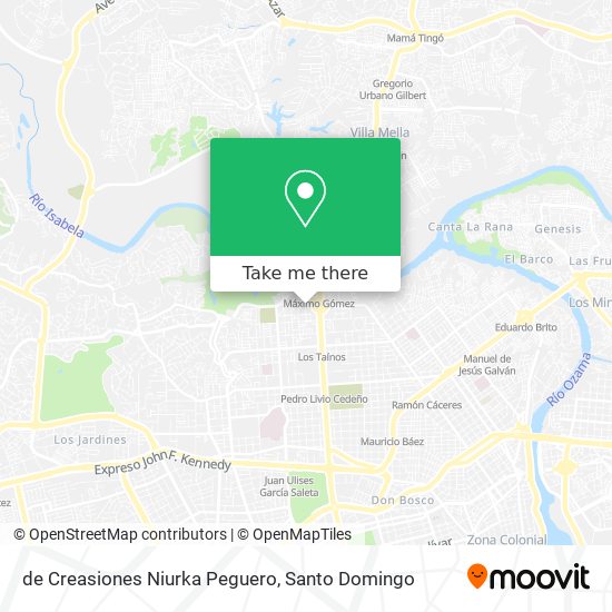 de Creasiones Niurka Peguero map