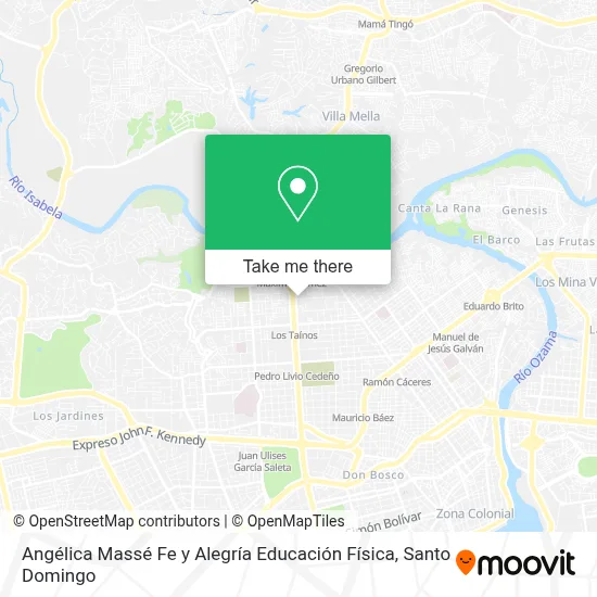 Angélica Massé Fe y Alegría Educación Física map