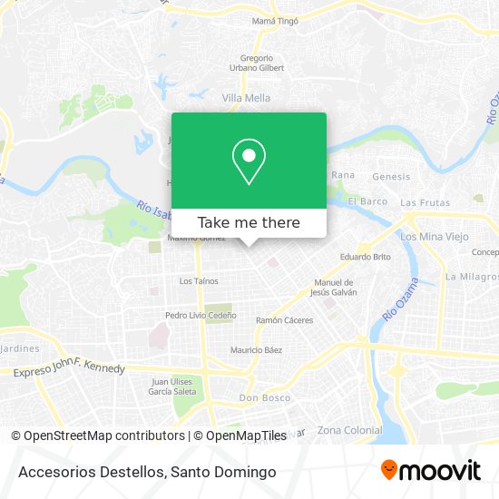 Accesorios Destellos map