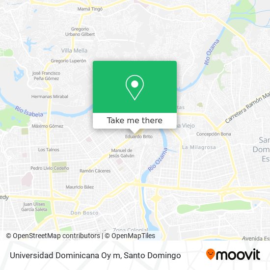 Universidad Dominicana Oy m map