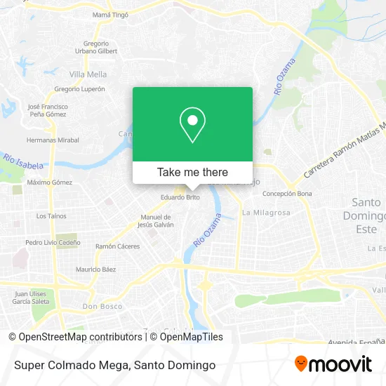 Mapa de Super Colmado Mega