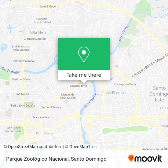 Parque Zoológico Nacional map