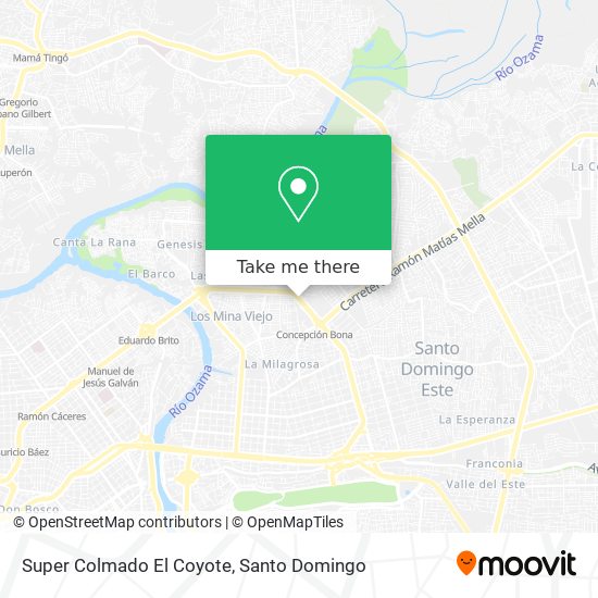 Super Colmado El Coyote map