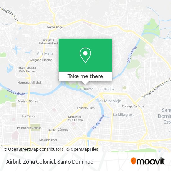 Airbnb Zona Colonial map