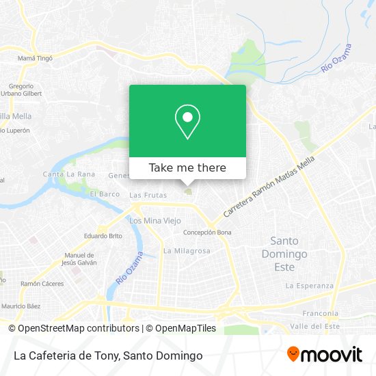 La Cafeteria de Tony map