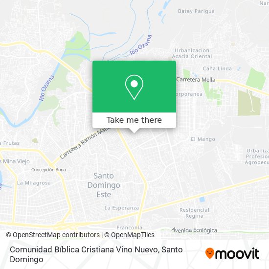 Comunidad Bíblica Cristiana Vino Nuevo map
