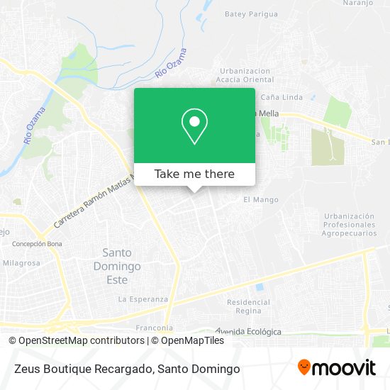 Zeus Boutique Recargado map