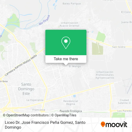 Mapa de Liceo Dr. Jose Francisco Peña Gomez
