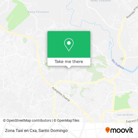 Mapa de Zona Taxi en Cxa