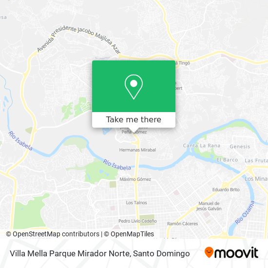 Villa Mella Parque Mirador Norte map