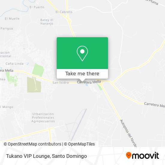 Tukano VIP Lounge map