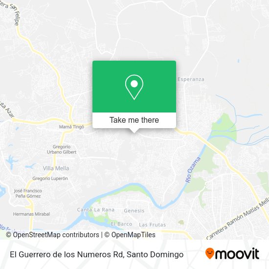Mapa de El Guerrero de los Numeros Rd
