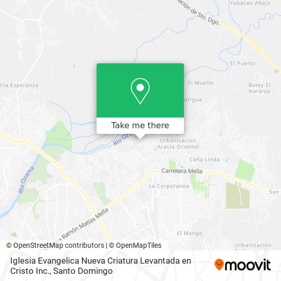 Iglesia Evangelica Nueva Criatura Levantada en Cristo Inc. map