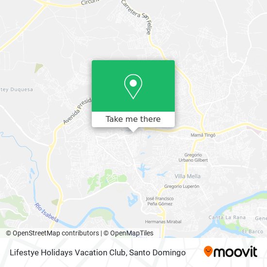 Mapa de Lifestye Holidays Vacation Club