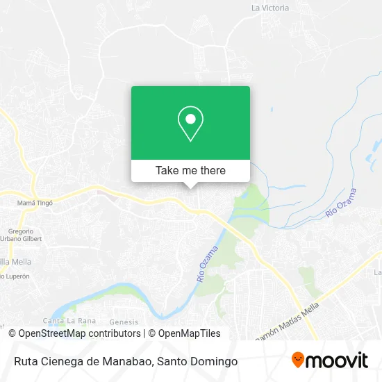 Ruta Cienega de Manabao map