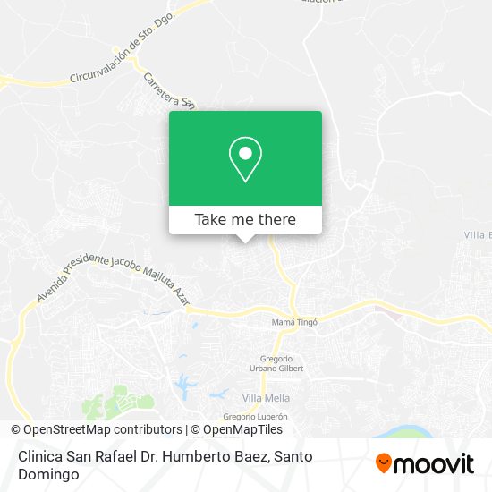 Mapa de Clinica San Rafael Dr. Humberto Baez