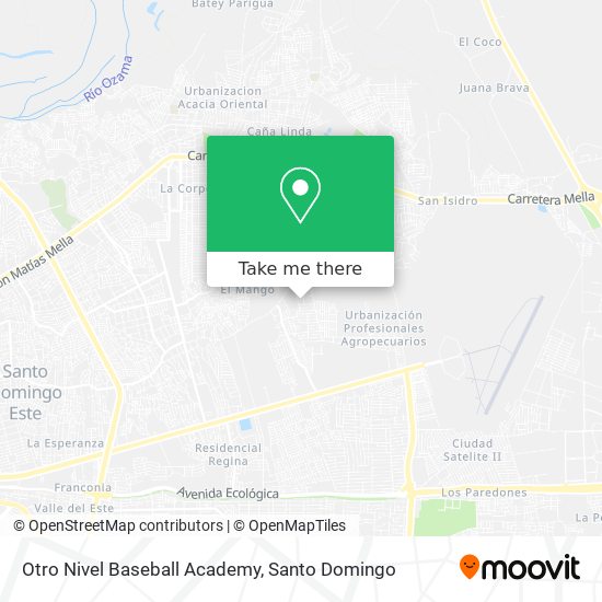 Otro Nivel Baseball Academy map