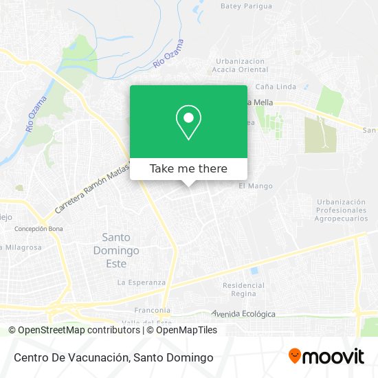 Centro De Vacunación map