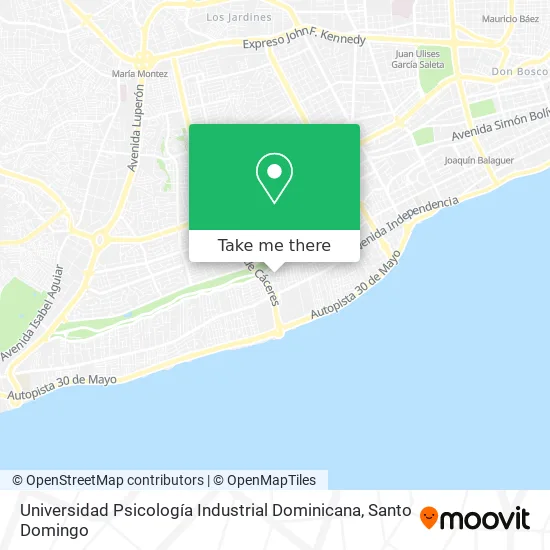 Universidad Psicología Industrial Dominicana map