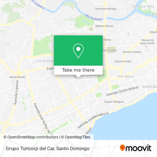 Grupo Turicorp del Car map