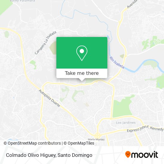 Colmado Olivo Higuey map