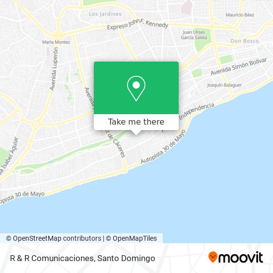 Mapa de R & R Comunicaciones