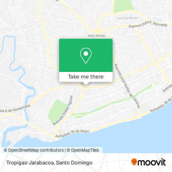 Tropigas-Jarabacoa map
