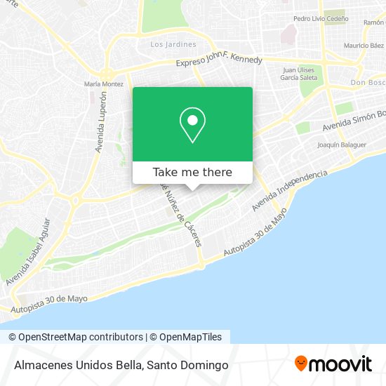 Mapa de Almacenes Unidos Bella