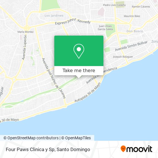 Four Paws Clinica y Sp map
