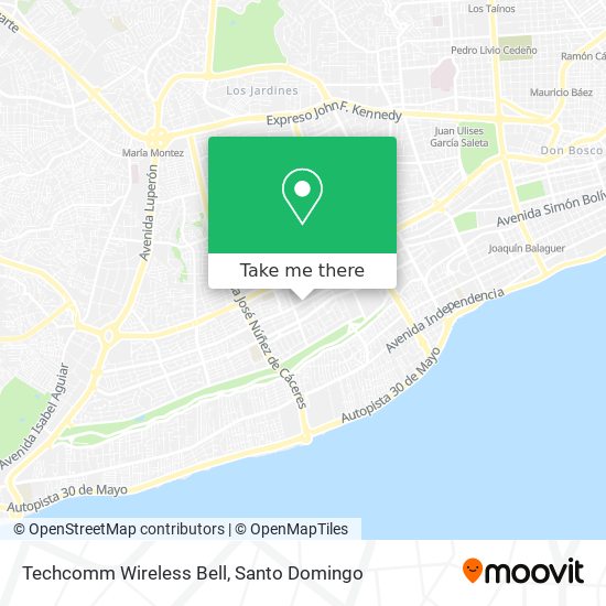 Mapa de Techcomm Wireless Bell