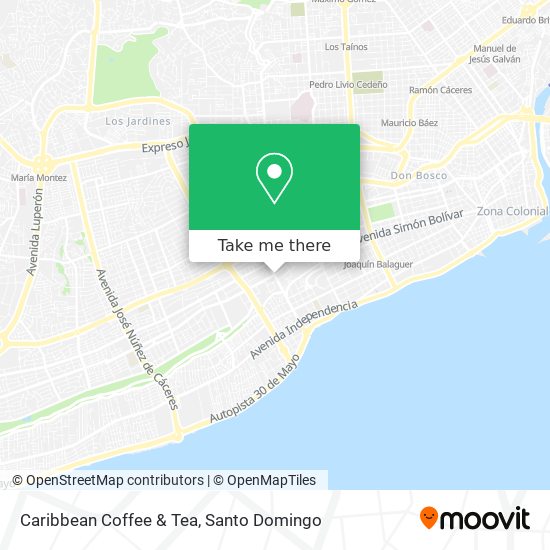 Caribbean Coffee & Tea map